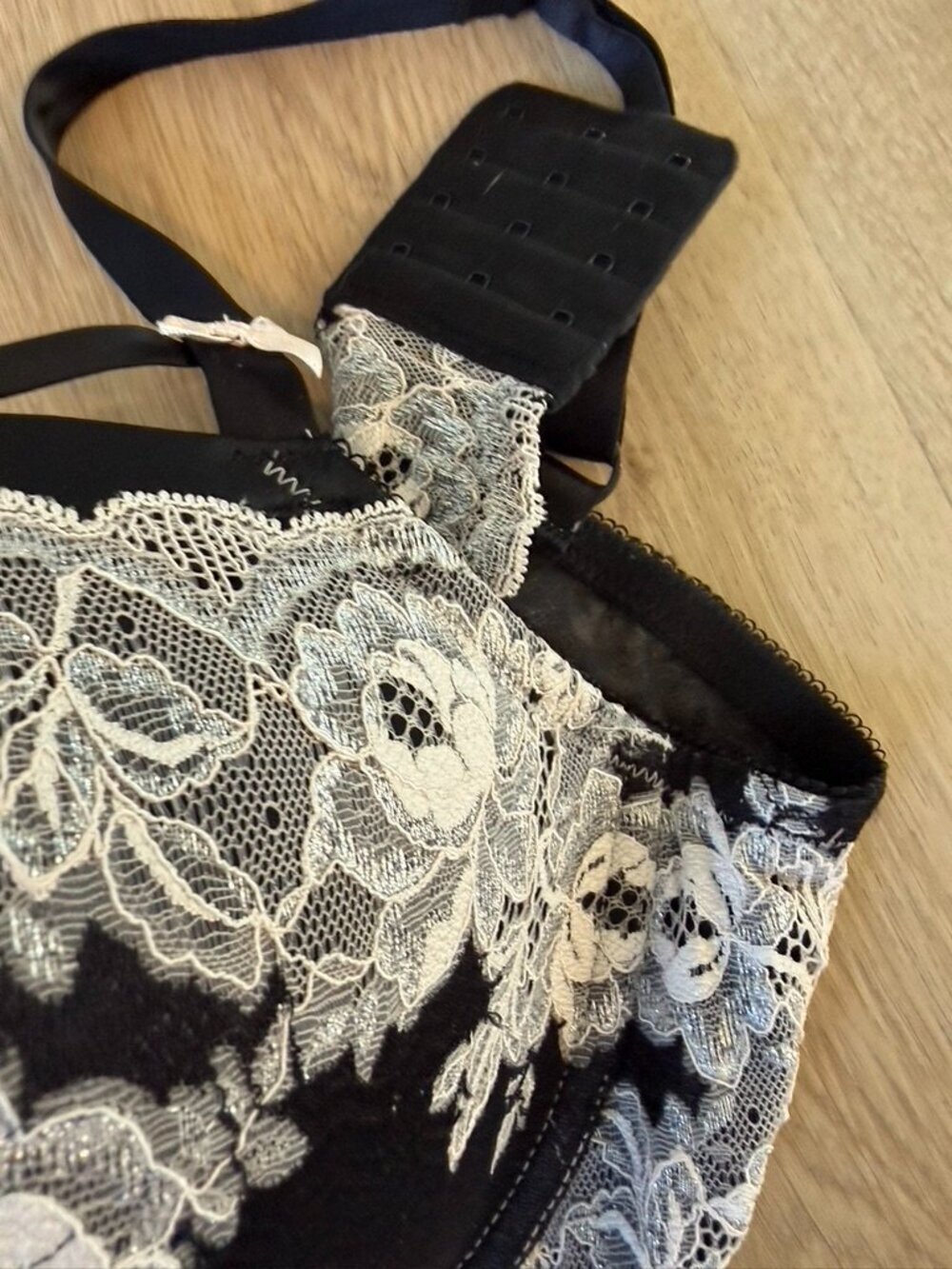 Victoria's Secret Dream Angels Lined Demi-Buste Double Black Lace Bra 38D - Picture 5 of 10